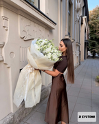 Букет от бели еустоми № 493